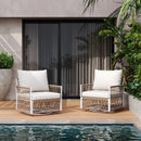 Set of 2 360° Swivel Bohemian Outdoor Lounge Chairs