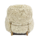 Enchante - New Zealand Sheepskin Accent Arm Chair - Taupe / Natural by HouseOfZazla