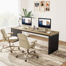 Double Computer Desk For 2 Person, Extra Long Workstation by HouseOfZazla