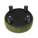 Riley - Round Footstool Ottoman - Olive Green by HouseOfZazla
