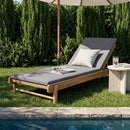 Light Teak Acacia Wood Chaise Lounge Set