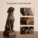 Vintage Bronze Sitting Hound Dog Statue