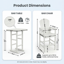 HDPE Bar Height Adirondack Patio Chair Outdoor Bar Chair With Cup Holder And Armrests