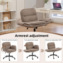 Criss Cross Swivel Desk Chair With Adjustable Armrests & Wheels For Home Office by HouseOfZazla
