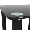 2-Piece Black Side Table, 2-Tier Space End Table, Modern Night Stand, Sofa table, Side Table with Storage Shelve