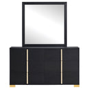 Jeremiah - 6 Drawer Dresser With Mirror - Black by HouseOfZazla