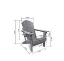 HDPE Folding Adirondack Chair - Composite Adirondack Chair with Wood Texture by HouseOfZazla