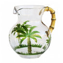 Palm Tree Design 3 Quarts Unbreakable Plastic Water Pitcher With Lid And Spout, Bpa Free - Clear by HouseOfZazla