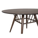 Shirley - 5 Piece Round Dining Table Set With Cushioned Chairs - Dark Walnut by HouseOfZazla