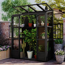 TOPMAX 78-inch Wooden Greenhouse Cold Frame with 4 Independent Skylights and 2 Folding Middle Shelves by HouseOfZazla