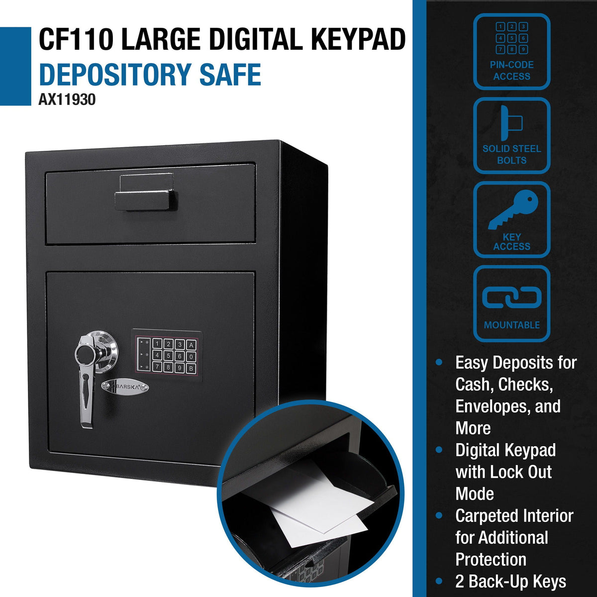 Durable Keypad Depository Safe, photo 19 of 28