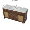 Bathroom Vanity With Sink, 5 Legs, Soft Close Drawers by HouseOfZazla