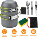 Camping Cookware Set with Pot and Foldable Cutlery by LJGDeals