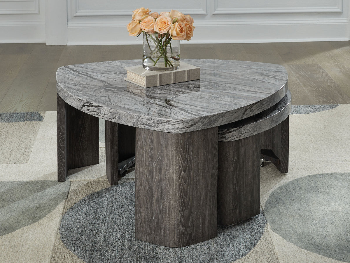 Surmour - Stacked Cocktail Table - Gray / Brown, photo 7 of 7