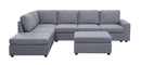 Marley - 7 Seat Reversible Modular Sectional Sofa With Ottoman by Unique Piece Furniture