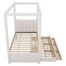 Upholstery Canopy Platform Bed With Trundle And Three Storage Drawers by HouseOfZazla