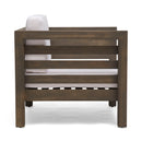 Outdoor Acacia Wood Patio Chair With Fabric Cushion by HouseOfZazla