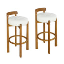 Elise Indoor Wooden Low Back Barstool by HouseOfZazla