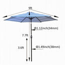 9FT UMBRELLA Ice Blue Stripe
