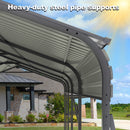 Metal Carport 13 × 26.5 FT with Galvanized Steel Roof
