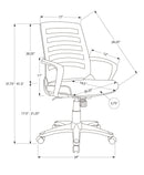 Office Chair, Adjustable Height, Swivel, Ergonomic, Armrests by HouseOfZazla