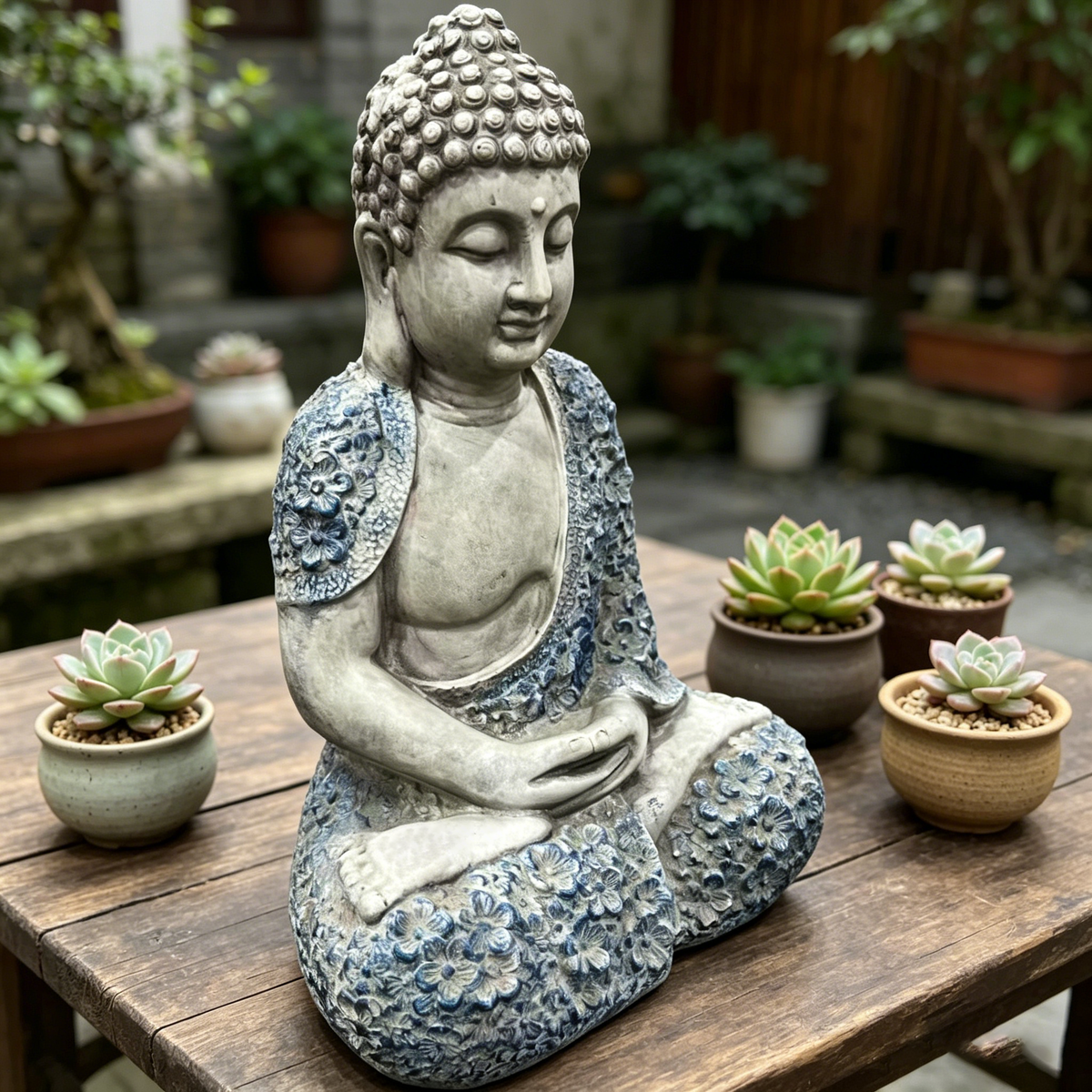 16'' Weatherproof Resin Buddha Garden Statue, photo 9 of 10