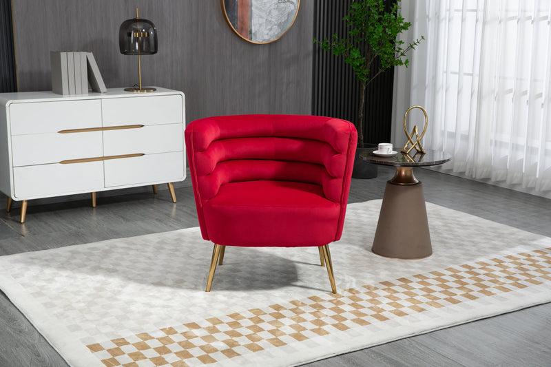 Accent Chair, leisure single chair with Golden feet