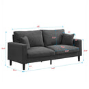 Modern Upholstered 2 Piece Sofa Set With 3 Seater And 2 Seater by HouseOfZazla