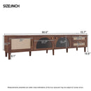 TV Stand For TVs Up To 90", Media Console With App Controlled LED Lights, 2 Drawers & Door Storage - Dark Brown