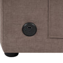 Modern L-Shaped Sectional Sofa With Curved Chaise, USB Ports, And Side Storage Pockets by HouseOfZazla