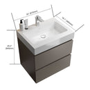 Alice - Bathroom Vanity With Sink, Large Storage Wall Mounted Floating Bathroom Vanity For Modern Bathroom, One-Piece Sink Basin Without Drain And Faucet by HouseOfZazla