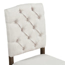 5-Piece Retro Functional Dining Set, Round Table with a 16"W Leaf and 4 Upholstered Chairs for Dining Room and Living Room (Walnut)