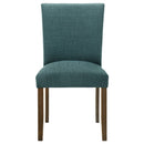 Paxton Upholstered Dining Side Chair Teal Blue (Set of 2)