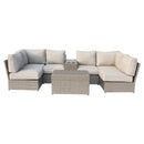 Comfortable Modern Patio Rattan Sectional Set With Cushions by Unique Piece Furniture