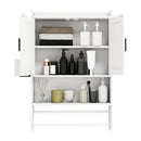 Wall Mounted Bathroom Cabinet with Towel Bar & Toilet Paper Holder