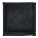 8-Pieces Outdoor Patio Furniture Sets, Garden Conversation Wicker Sofa Set, Single Sofa Combinable, Gray Cushions Black Wicker