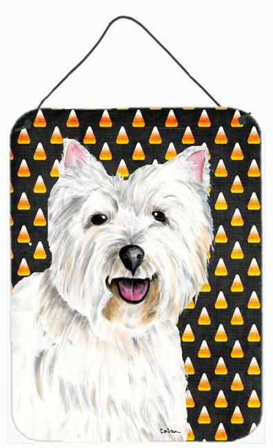 Westie Candy Corn Halloween Portrait Wall or Door Hanging Prints