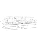 Modern Sofa With Bolstered Armrests And Pillows by HouseOfZazla