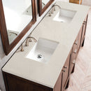 James Martin Addison 72" Double Bathroom Vanity, Mid-Century Acacia