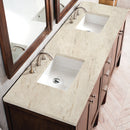 James Martin Addison 72" Double Bathroom Vanity, Mid-Century Acacia