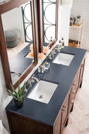 James Martin Addison 72" Double Bathroom Vanity, Mid-Century Acacia
