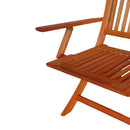 Foldable Patio Dining Set, Folding Chairs, Indoor And Outdoor Universal (Set of 4) - Teak by Unique Piece Furniture