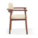Dining Room Chairs, Ideal For Home & Kitchen (Set of 2) - Beige / Dark Walnut by HouseOfZazla