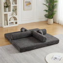 Convertible Sleeper Sofa Bed With Cylindrical Pillow by HouseOfZazla