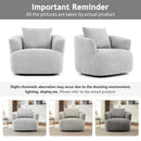 360° Swivel Barrel Sofa Chair With Throw Pillow, Upholstered Accent Chair by HouseOfZazla
