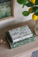 S/2 Decorative Book Boxes with Rustic Floral Patterns by HouseOfZazla