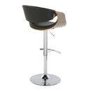 Symphony - Mid Century Modern Adjustable Barstool With Swivel & Rounded T Footrest (Set of 2) by HouseOfZazla
