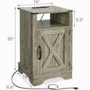 Farmhouse Nightstand, Charging Station & Storage by HouseOfZazla