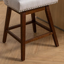 Counter Height Swivel Barstools, 26'' H Seat Height Upholstered Bar Stools (Set of 2), Fabric by HouseOfZazla
