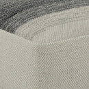 Sabella - Square Woven Outdoor / Indoor Pouf - Gray / White